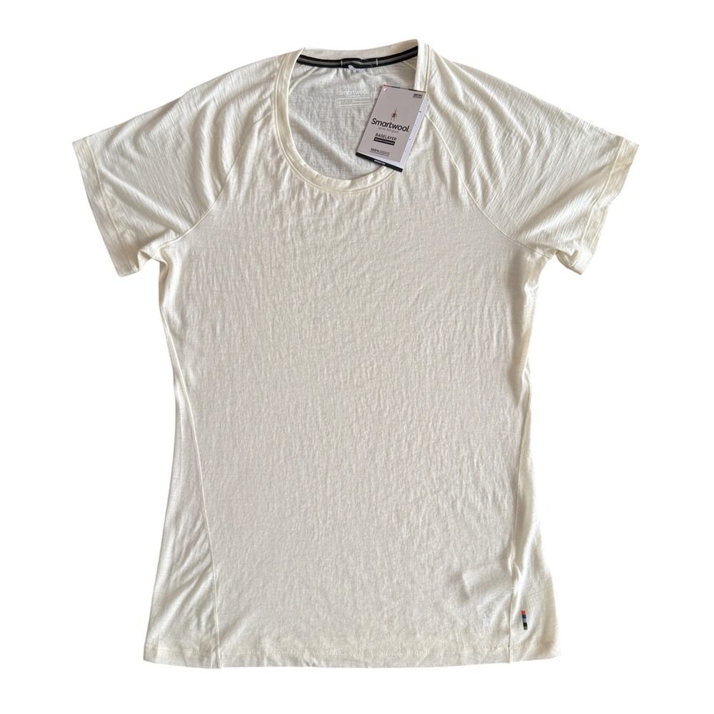 Smartwool Merino 150 Baselayer Short Sleeve Shirt Warm Cream SW015253 Medium
